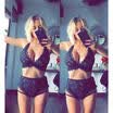 Vintage Women One-Piece Swimsuit Bathing Monokini Push Up Padded Bikini Swimwear