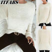 Women Long Sleeve Knitted Sweatshirt Pullover Long Sleeve Top Blouse Jumper Coat