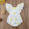 USA Newborn Baby Girl Fruits Romper Jumpsuit Bodysuit Fly Sleeve Clothes Outfit