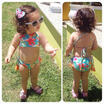 Holiday Clothes Toddler Kids Baby Girls Flower Swimsuit Swimwear 2pcs Bikini Set