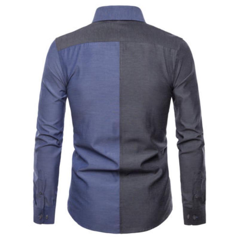 HOT Mens Luxury Long Sleeve Formal Shirt Slim Business Button Down Dress Shirts