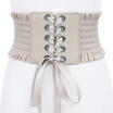 USA Women Wide Waist Belt Vintage Metal Flower Elastic Stretch Buckle Waistband