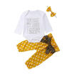 Toddler Infant Baby Girl Romper Tops Dot Bowknot Long Pants 3Pcs Outfits Clothes