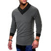 Mens Slim Fit O Neck Long Sleeve Muscle Tee Shirts Casual T-shirt Tops Blouse