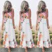 UK Women Lady Summer Boho Long Maxi Cocktail Evening Party Beach Dress Sundress