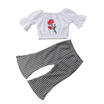 Flower Kids Baby Girl Outfits Clothes Long Sleeve TopsLong Pants 2PCS Set 1-5Y