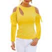 Fashion Women Autumn Long Sleeve Cold Shoulder Tight Sexy Casual Summer Tops New