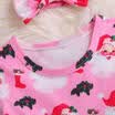 Toddler Kid Baby Girls Tutu Princess Christmas Printed Costume Dress Outfits Set