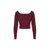 New Womens Long Sleeve Round Neck Plain Basic Ladies Stretch T-Shirt Top Sexy