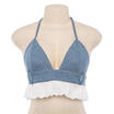 Women Strappy Bustier Cami Crop Top Bralette Bra Sleeveless Tank Top Vest Blouse