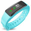 Full pass W3 intelligent heart rate bracelet micro letter Internet information display touch big screen 30 meters waterproof men&women sports watch Apple Huawei millet phone universal blue