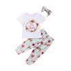 Sisters Girls Newborn Baby Toddler Kids RomperTops T-shirt Pants Outfits Set