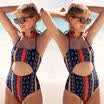 Womens Bandage Swimwear One Piece Bikini Swimsuit Bra Push Up Beachwear Bathing