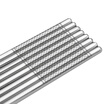 Double gun Suncha chopsticks 304 stainless steel chopsticks square chopsticks suit non-slip Japanese-style hotel chopsticks 10 double-mounted DK3051