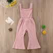 USA Toddler Autumn Baby Girl Solid Long Jumpsuit Romper Bodysuit Clothes Outfit
