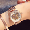 Luxury Brand Skeleton Sapphire Crystal Women Mechanical Watch Fashion Elegant Ladies Watch