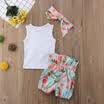 Pretty Newborn Kids Baby Girls Floral Clothes Vest Tops Shorts Pants Outfits Set