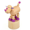 goki wooden traditional toys Clock bears Mini Bead Frames Floating ball press&shake figures Top with pull out string