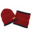 Men Women Winter Warm Crochet Knit Baggy Beanie Wool Skull Hat Ski Cap Scarf Set
