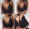 AU Women Leotard Deep V Neck Lace Bodysuit Stretch Tops Slim Bodycon Playsuit