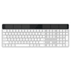 BOWHW126 Wireless Solar Charging Keyboard Slim Mute Home Notebook Office Keyboard White