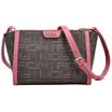 FION FION shoulder bag Messenger bag zipper wings wrapped color printing color European&American fashion bag FPLL PBRPK BT025 brown pink