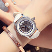 Women Mechanical Wrist Watches Leather Watchband Female Automatic Clock Decoration Skeleton Dial Watch