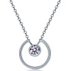 YISHIZHIAI Double Ring Ring Pendant Double Circle Necklace Fashion Women Jewelry 4492