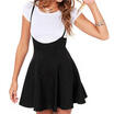 Womens Pleated Skirt High Waist Plain Skater Girls Short Mini Skirt Shorts US