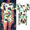 UK Women Holiday Mini Playsuit Ladies Jumpsuit Summer Beach Dress Size S-XL