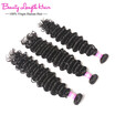 Peruvian Virgin Hair Deep Wave 3 Bundles 100 Curly Human Hair Weaves Peruvian Deep Curly Hair Extensions