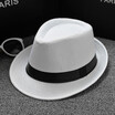 Unisex Straw Fedora Sun Hat Panama Trilby Crushable Mens Lady Foldable Travel