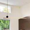 Baycheer HL487634 Simplicity 3465" LED Linear Pendant Lighting Brass LED Linear Hanging Light