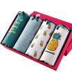 Cat people 4 ladies underwear cotton candy color lace cartoon printing briefs 4 gift box M