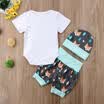 My First Fathers Day Newborn Baby Girl Boy Outfits Romper Shorts Clothes 0-24M