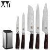 XYj Acero Inoxidable 6 Unids Cuchillos De Cocina Herramientas De Cocina Venas De Damasco Cuchilla Cuchillo De Chef Herramientas De Cocina