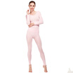 Anjiji Nanjiren round neck ladies net color body underwear body shaping Qiuyi Qiuku womens suit ladies - pink - one size