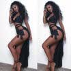 Fashion Women Sleeveless Dress Slit Maxi SkirtTank Top 2pcs Set Clubwear Dress