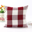 45x45cm Vintage Plaid Home DECOR COTTON LINEN CUSHION COVER PILLOW CASE NEW