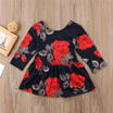 Newborn Baby Girls Floral Long Sleeve Party Pageant Prom Dress Clothes Casual
