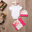 US Newborn Infant Baby Girls Outfit Clothes Romper Jumpsuit BodysuitPants Set