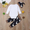 3pcs Christmas Newborn Infant Baby Boy Romepr Trousers Pants Outfit Clothes Set