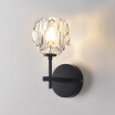 Baycheer HL484564 Flower Shaped W472"x H787" 5W Clear Glass Suspenders Wall Sconce in Black Finish