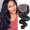 Cambodian Lace Closure Body Wave Bleached Knots 44 100 Unprocessed Human Virgin Hair MiddleThreeFree Part Top Closure