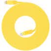 Shanze SAMZHE SZ-630YL six CAT6 class gigabit flat cable computer network jumper line cable yellow 30 meters