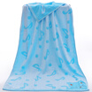 Jingdong supermarket Yong Liang towel home textiles cotton&bamboo fiber blended cartoon big bath towel blue 380g Article 70x140cm article