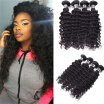 Amazing Star Deep Wave 4 Bundles Peruvian Virgin Human Hair Bundles Deep Wave Hair Curly Weave Double Weft Natural Color