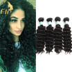 Mongolian Deep Wave Hair Waves Extensions 4Bundles Smooth Natural Color 8-28inch Hair Density 120