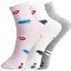 Red beans hongdou socks female socks casual cotton socks cartoon printing four seasons in the tube socks H7W034 three pairs of uniforms