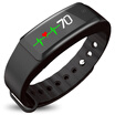 Full pass W3 smart heart rate bracelet micro letter Internet information display touch big screen 30 meters waterproof men&women sports watch Apple Huawei millet phone universal black